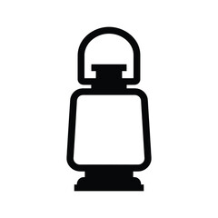 Obraz premium Classic black lantern with a handle provides focused light on white background