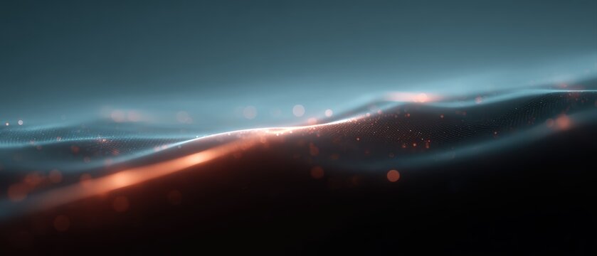 future technology landscape concept with abstract digital terrain