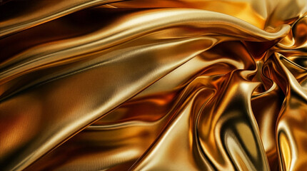 Elegant Silky Material With Glow, Rich Satin With Reflective Metallic Shimmer