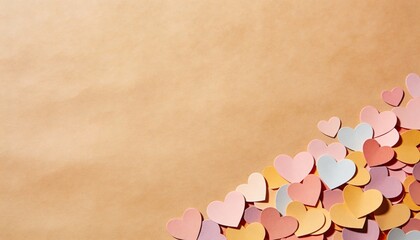 Scrapbook Page with Cut-Out Heart Elements Arranged in a Tightly Clustered Background for Creative Projects