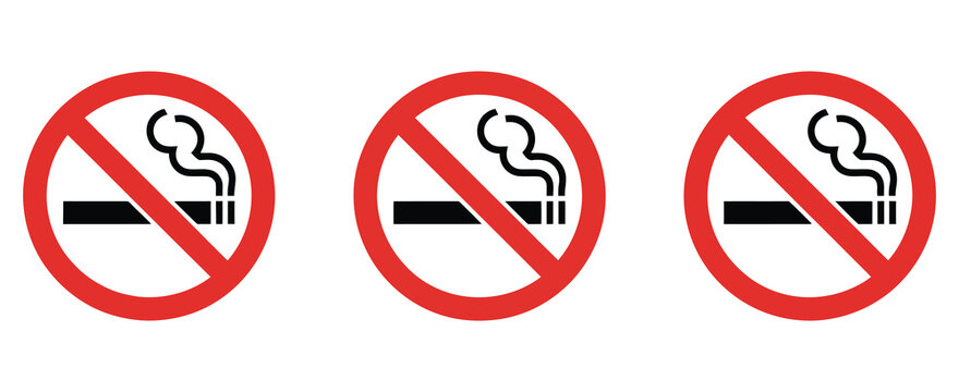 No Smoking Sign Symbol, a professional vector illustration of a cigarette 