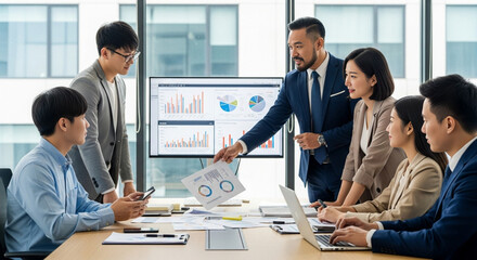 Business Team in Corporate Meeting Room