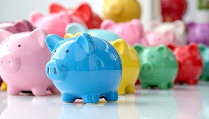 piggy bank and euro money