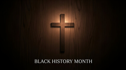 Wooden Cross Symbolizing Heritage and Remembrance during Black History Month