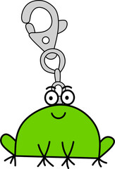 Cute Green Frog Keychain Charm