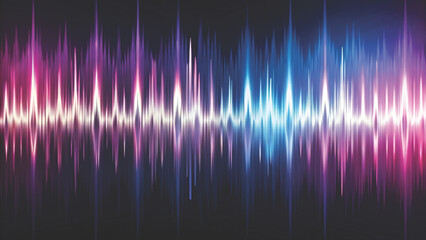 An abstract waveform pattern, vertical audio frequency spikes vector background 