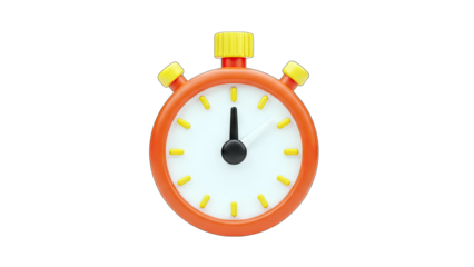 3D Stopwatch Showing Time: Concept of Speed and Measurement