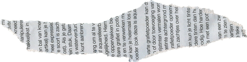 Torn Paper Sheet with Text, Ripped Newspaper Piece, Edged Sheet with Article Fragment, Printed Magazine Scrapbook, Retro Gazette. Trendy Collage Isolated Vintage Modern Journal Element