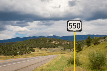 US Hwy 550 sign Colorado