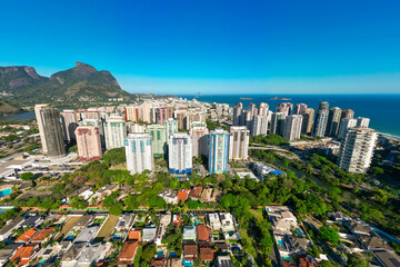 Aerial View of Residential Apartment Buildings in Barra da Tijuca District in Rio de Janeiro City