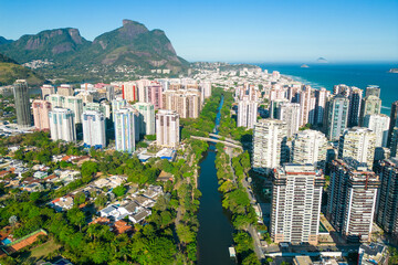 Aerial View of Residential Apartment Buildings in Barra da Tijuca District in Rio de Janeiro City