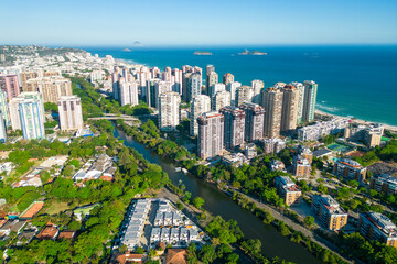 Aerial View of Residential Apartment Buildings in Barra da Tijuca District in Rio de Janeiro City