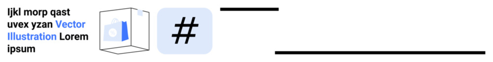 Obraz premium Abstract blue cube with digital text, metadata tag in square, and bold typeface. Ideal for modern design, tech branding, social media, networking, creativity, minimal layouts simple landing page