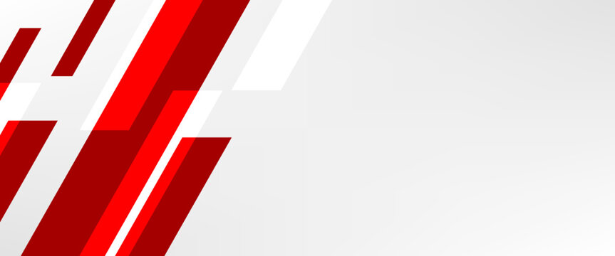 Modern abstract white and red background with 3D Overlap layers effect. Red and white abstract banner background. red background.