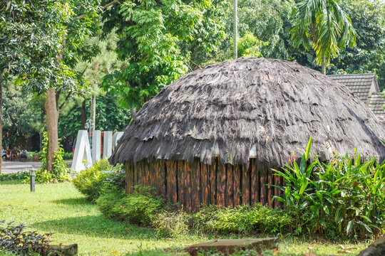 Honai , the traditional house at the Papua Province 