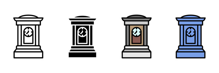 Thrift Shop icon multiple. icon set. Clothing Hanger, Shopping Bag, Price Tag, Cash Register, Dollar Sign, Donation Box, Vintage Dress, Sewing Machine, Recycling Symbol, Furniture, Shopping Cart, T S