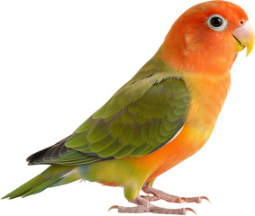 부드러운 색감의 모란앵무새 전신 배경 제거 이미지
