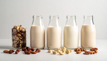 bottle of milk and a glass