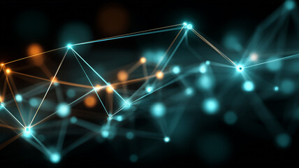 An abstract connected data points visualization symbolizing artificial intelligence, network analysis and complex digital systems.
