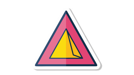 Abstract Geometric Triangle Warning Sign Icon