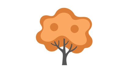 Abstract Orange Tree Icon