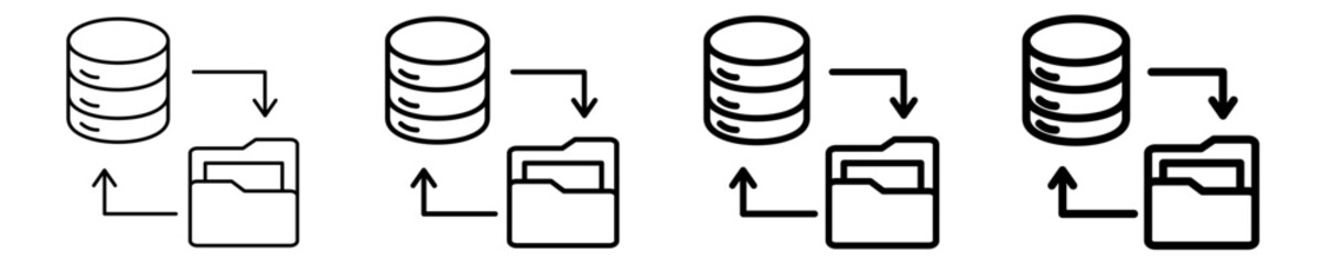 Backup System Icon Set Different Style Collection
