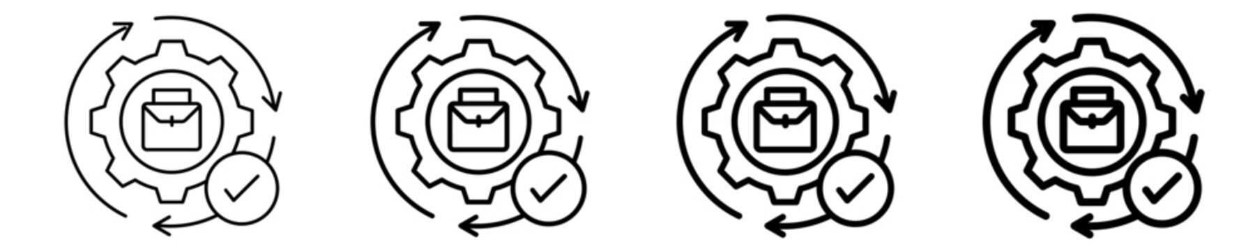 Business Continuity Icon Set Different Style Collection
