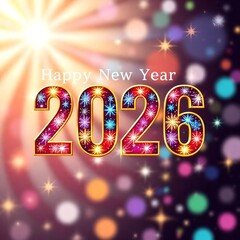 happy newyear christmas  greeting card 2026