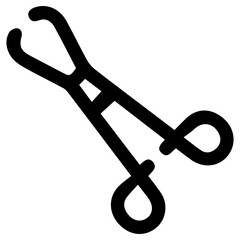 Medical surgical clamp icon