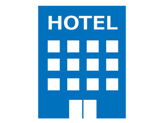 ホテルのシルエット（宿泊施設のアイコン）