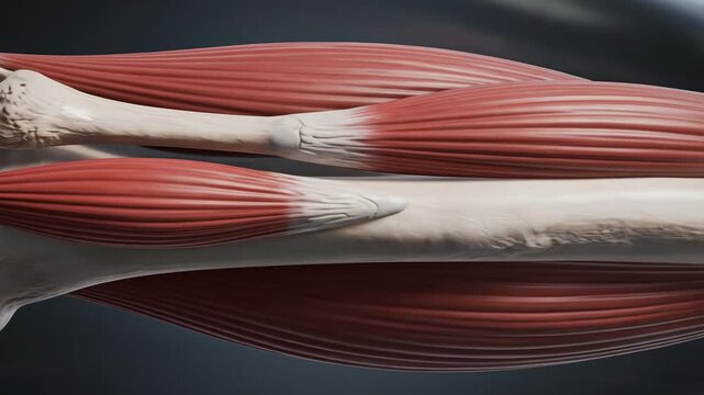 Anatomical Animation: Posterior View of Soleus Muscle and Tibia