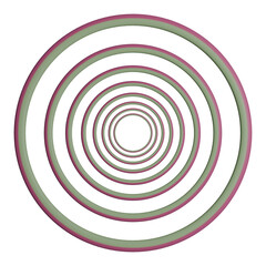 Green and Pink Concentric Circles