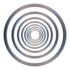 Hypnotic Dark Grey Concentric Circle Tunnel