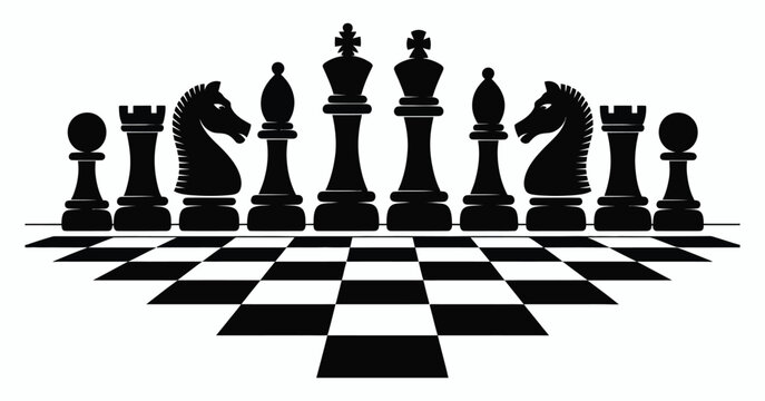 Set of Figures for Chess, a vector collection featuring all classic chess pieces for strategy board games, educational materials, and game design projects