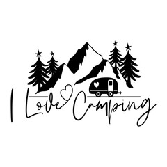 I Love Camping Svg
