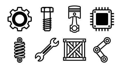 A collection of essential mechanical and electronic components for engineering and repair