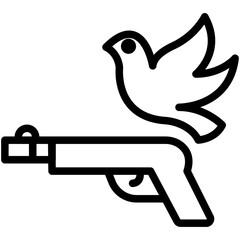 Obraz premium Peacekeeping Line Icon of NATO Icon Set