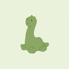 Soft Green Dinosaur Plush Illustration: A hand-drawn illustration of a soft green dinosaur plush toy.