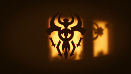 Spooky Halloween illustration of a man and woman holding a glowing lantern torch next to a burning orange jack-o-lantern pumpkin flame in the dark October night