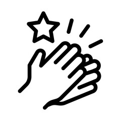 Obraz premium Public Approval Line Icon of Political Science Icon Set