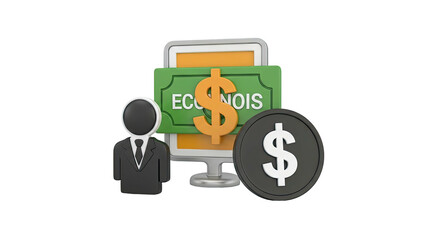 Online finance digital transaction icon for business economy