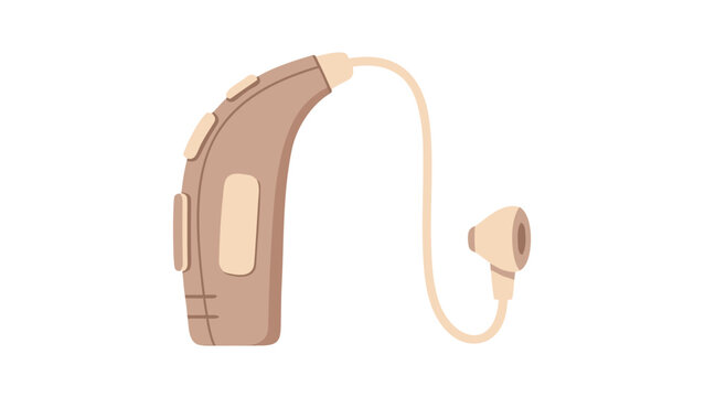 Cartoon Hearing Aid Illustration