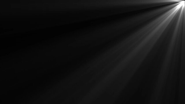 Abstract loop center flickering glow white star optical shine light lens flares animation on black background. High-quality stock footage of sun rays light effects, for desi Optical Lens.
