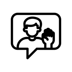 Witness Identification Line Icon of Testimony & Witnesses Icon Set