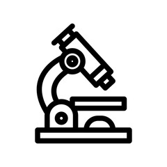 Microscopic Analysis Line Icon of Forensic Science Icon Set