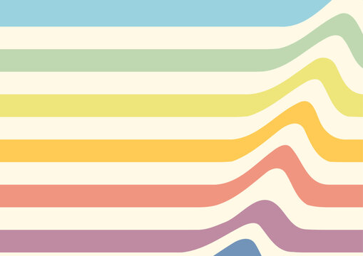 レトロな雰囲気のカラフルなストライプ