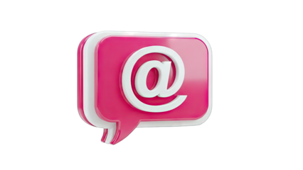Email Symbol in a Speech Bubble on White Background
