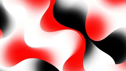 Dynamic interplay of smooth red, black, and white gradient shapes for modern backdrop