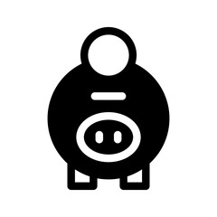 Piggy Bank Icon Vector Symbol Design Illustration