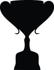 Stylish Trophy Silhouette for Achievement and Celebration
